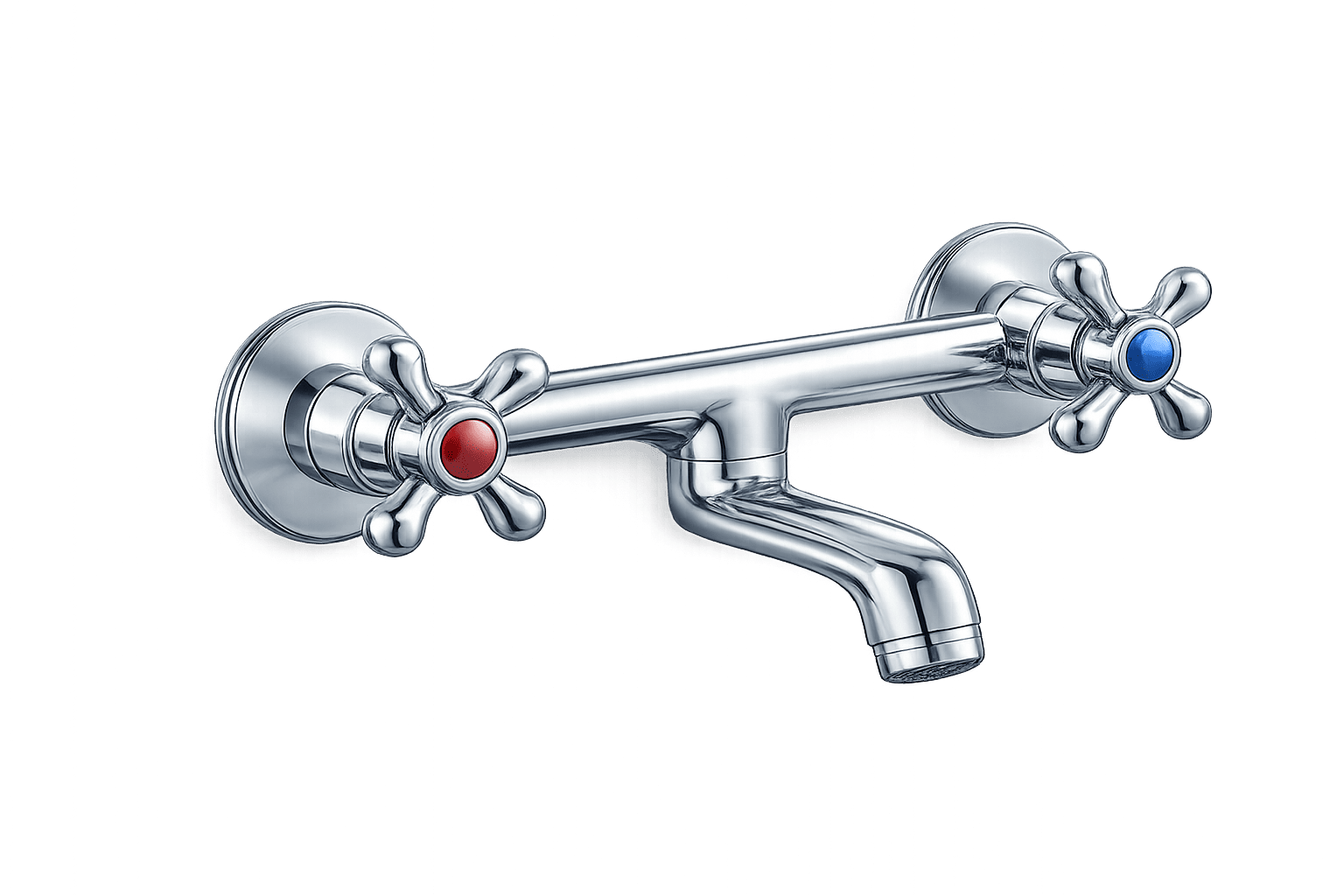 Llave de Lavatorio a la Pared Cromada
